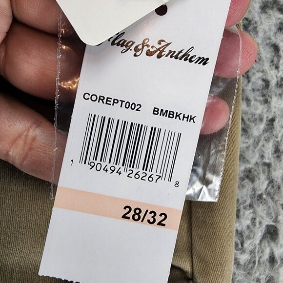 Flag & Anthem Pants Mens 28x32 Tan Stretch Nashville Straight Chino *NWT* - Picture 2 of 15